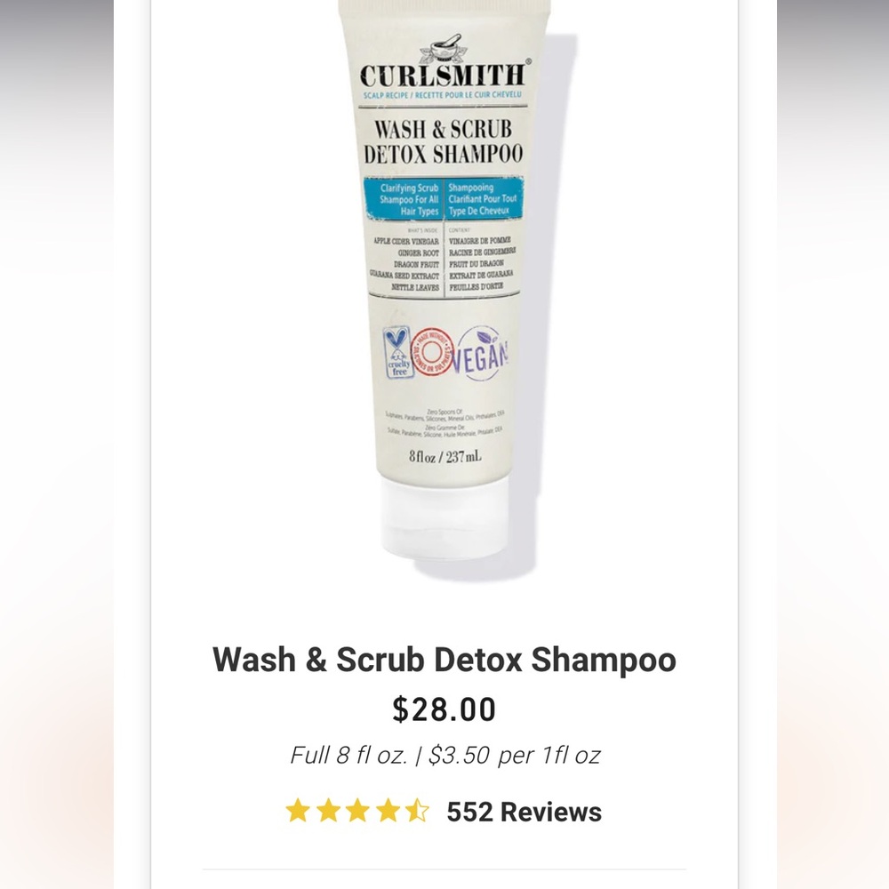 CURLSMITH WASH&SCRUB DETOX SHAMPOO - Picture 7 of 7